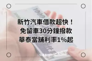 新竹汽車借款利率1%起