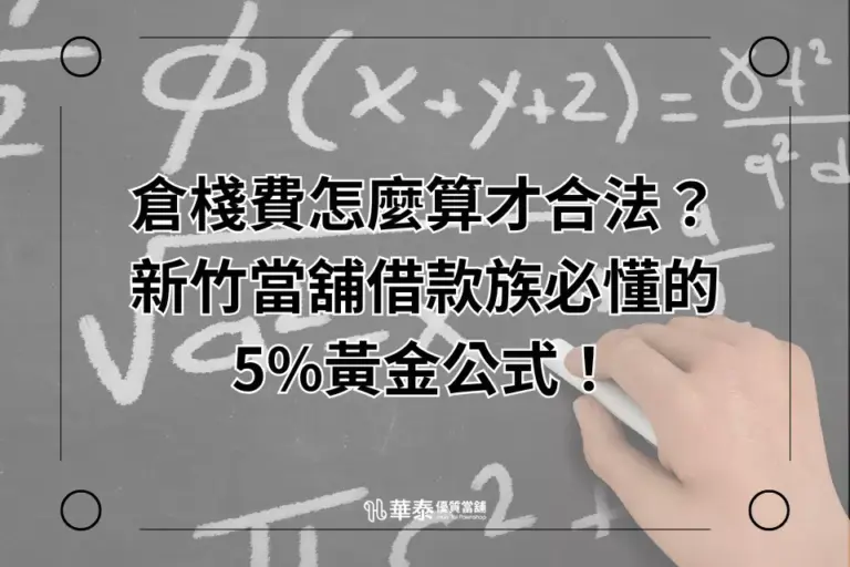 倉棧費5%黃金公式